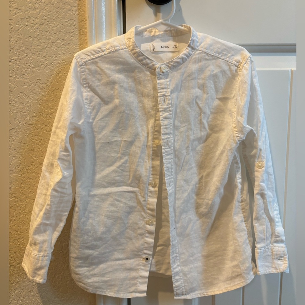 Mango linen-blend shirt